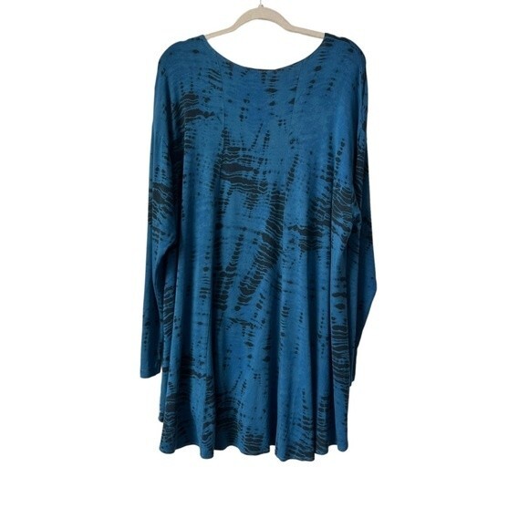 Bryn Walker Stretch Jersey Knit Tie Dye High Low Oversized Tunic Top Size Small - Picture 6 of 6